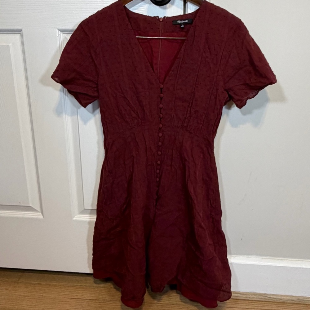 Madewell Deep Red Mini Dress